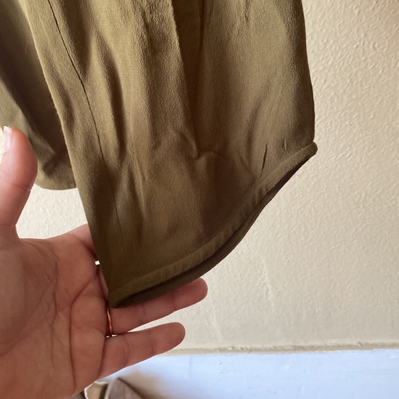 Leifsdottir (Anthro) Olive and black lace ankle length jumper with scalloped hem - Picture 7 of 16